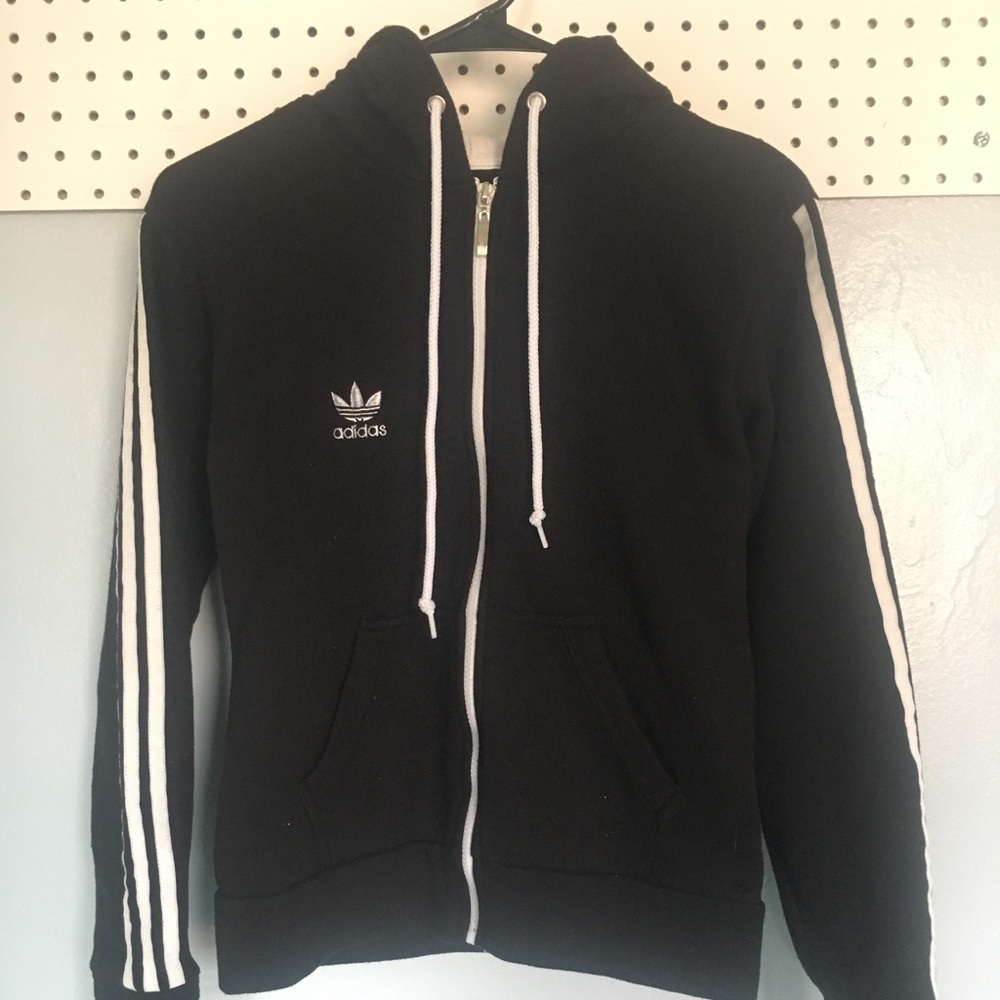Adidas cotton hoodie w/drawstring